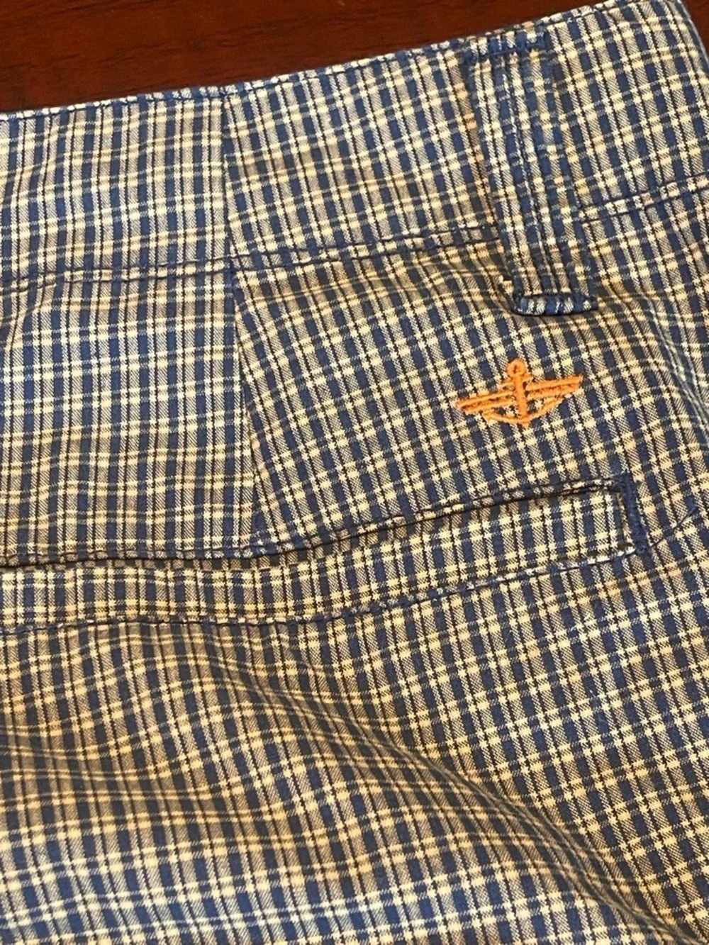 Dockers Men's 38 Blue Plaid Cargo Shorts Cotton Gorpcore Coastal Prep Dadcore